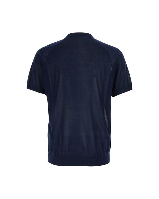 Kangra Blue Round-Neck Knitwear for men