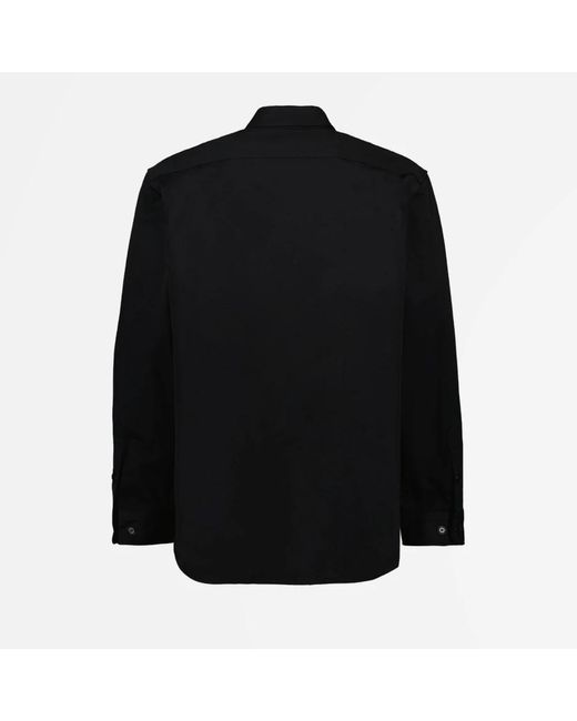 KENZO Klassisches langarm-baumwollhemd in Black für Herren