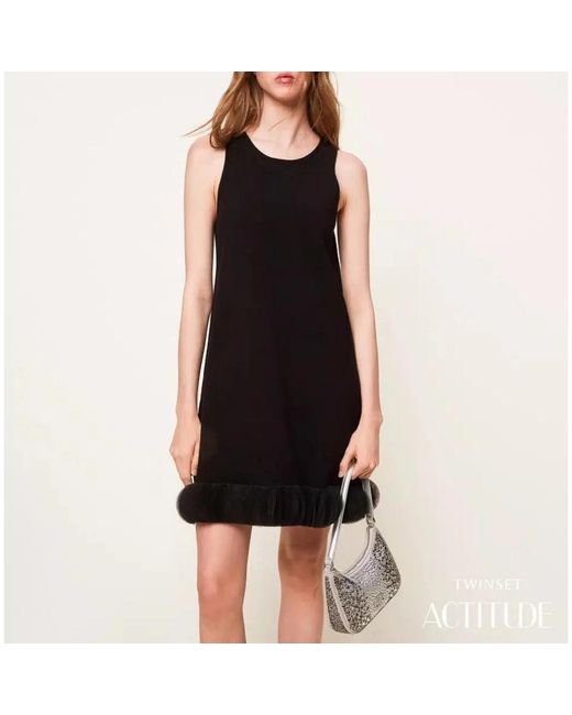 Twinset Black Short Dresses