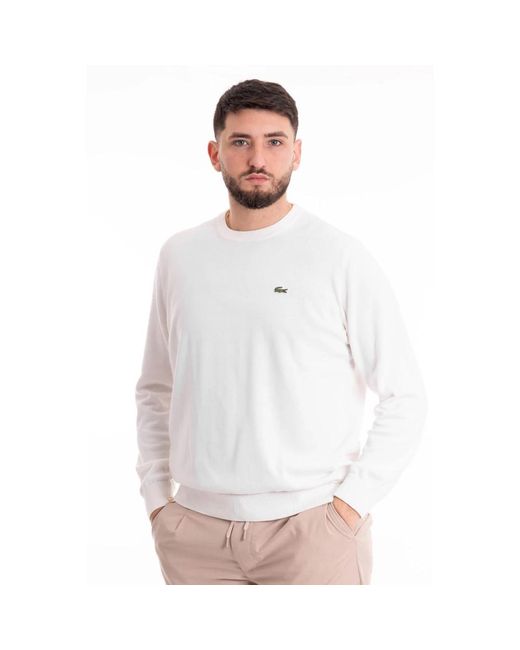 Maglione pullover uomo di Lacoste in White da Uomo