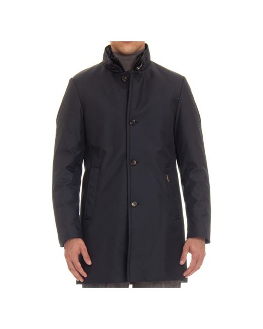 Moorer Blue Single-Breasted Coats for men