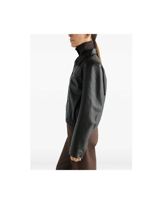 Lemaire Leren Bovenkleding in het Black