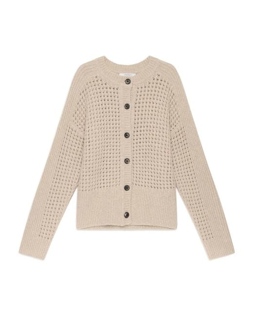 Maliparmi Truien & Vesten ,Wol Merino Cardigan in het Natural
