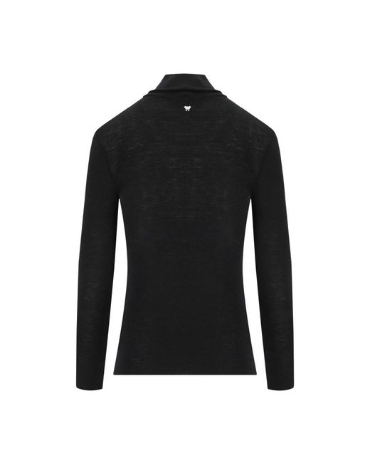 Weekend by Maxmara Truien & Vesten ,Zwart ,Wol Teseo Turtleneck Pullover in het Black