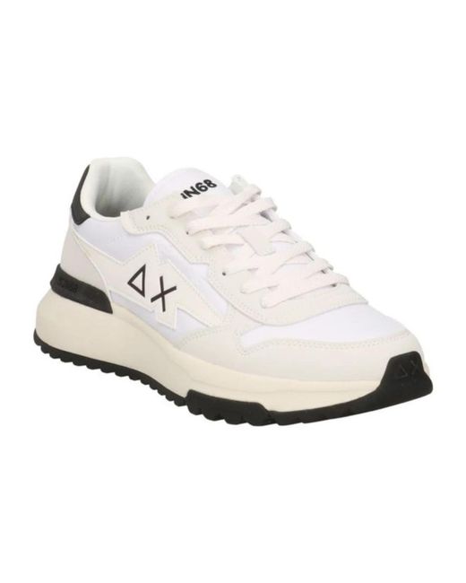 Sun 68 White Sneakers for men