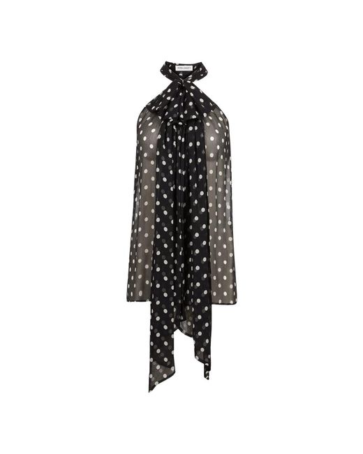 Nina Ricci Mouwloze Lavalliere Polka-Dot in het Black