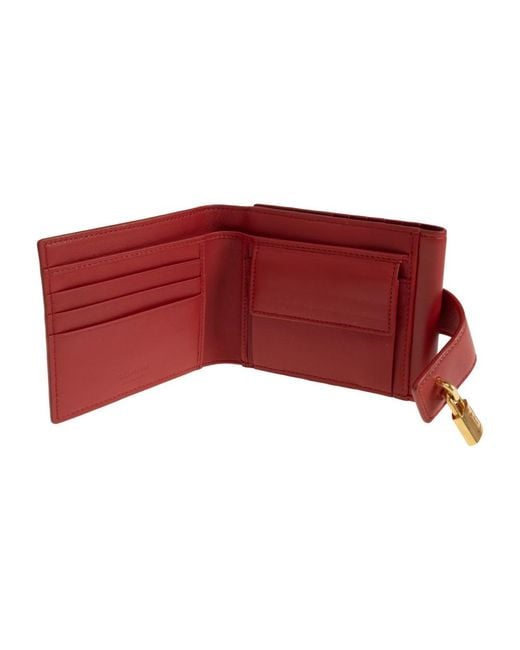 Balmain Red Leder Geldbörse