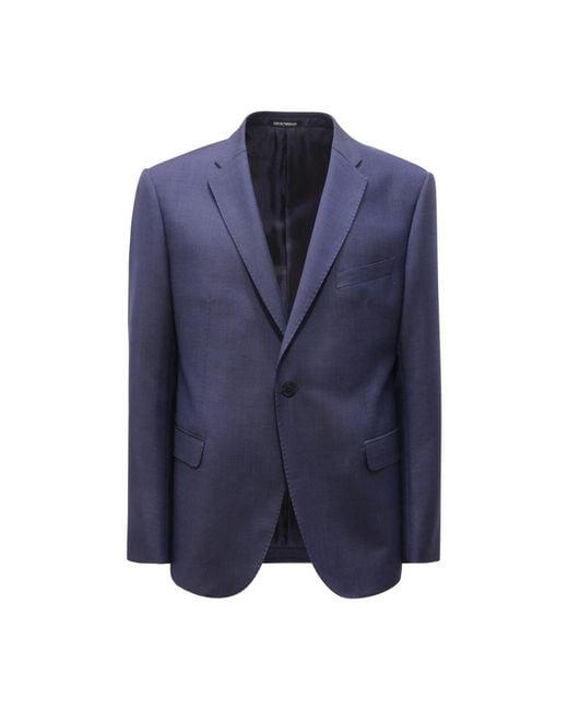 Armani Wollanzug Mit Weste Und Jacke in Blue für Herren
