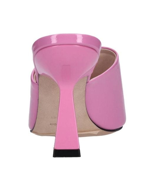 Evaluna Pink Heeled Mules