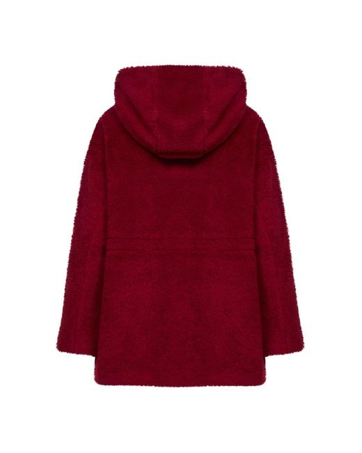 Weekend by Maxmara Red Faux Fur & Shearling Jackets
