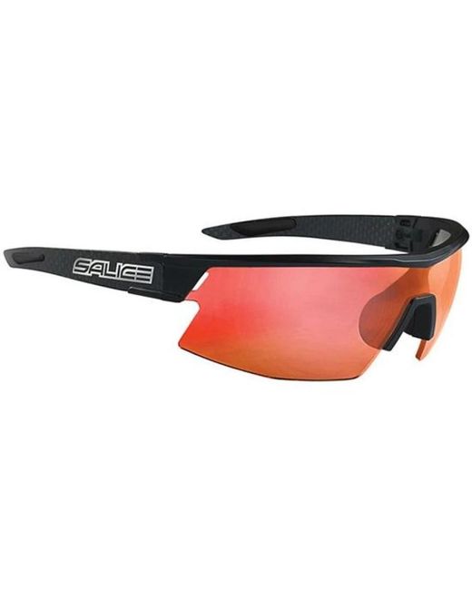 Salice Accessoires ,Zwart ,Zwart/Rood Spiegel Zonnebril in het Red