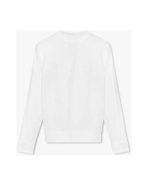 DIESEL Sweatshirt mit kontrastierender Ferse und Logo-Details in White für Herren