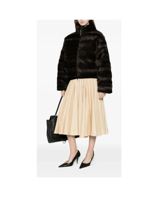 Balenciaga Black Faux Fur & Shearling Jackets