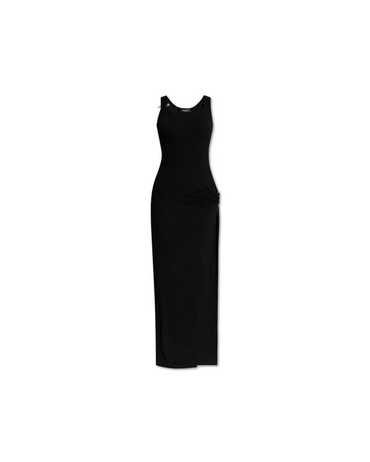 Versace Black Kleid Mit Frontschlitz