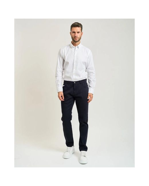 Slim-Fit Trousers Yes Zee pour homme en coloris Blue