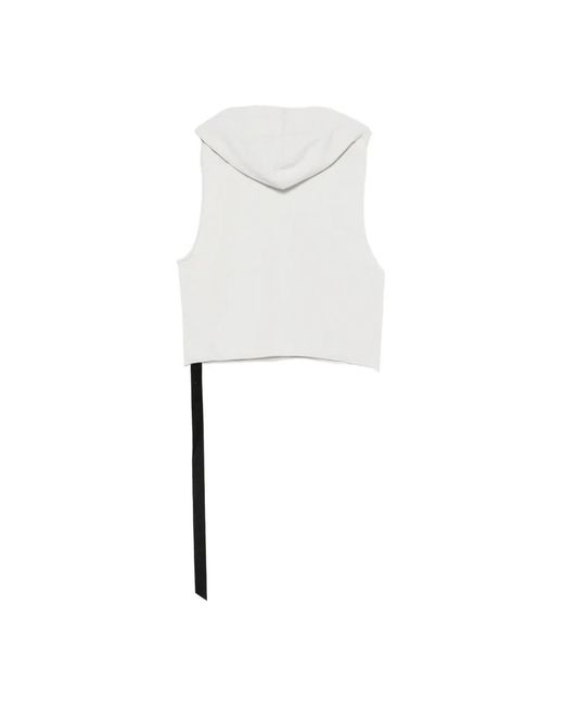 Rick Owens White Hoodies for men