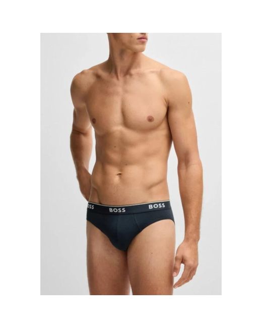 HUGO Ondergoed ,Veelkleurig ,Katoen Moderne Briefs 3-Pack in het Blue voor heren