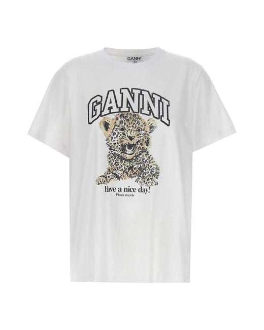 Ganni White T-Shirts