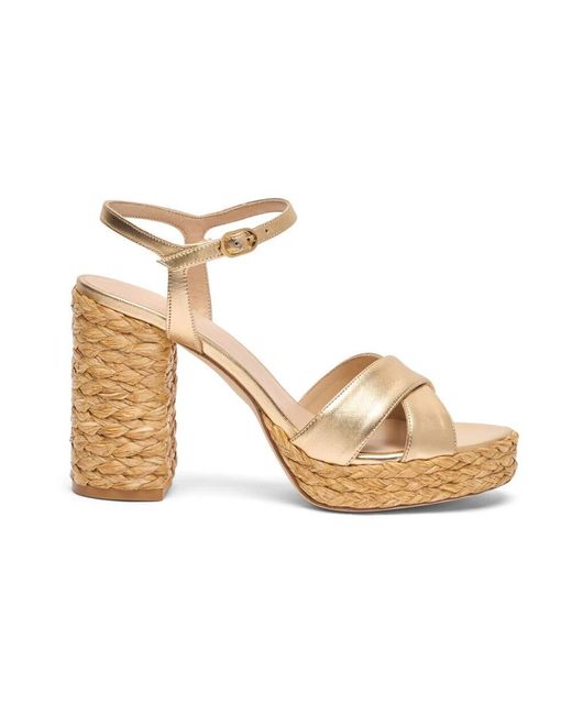 Stuart Weitzman Metallic Platform Sandal