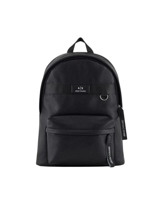 ARMANI EXCHANGE Black Backpacks for men