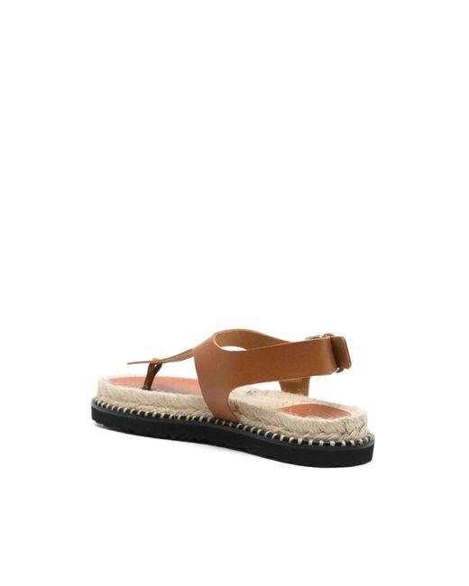 Castaner Brown Flat Sandals