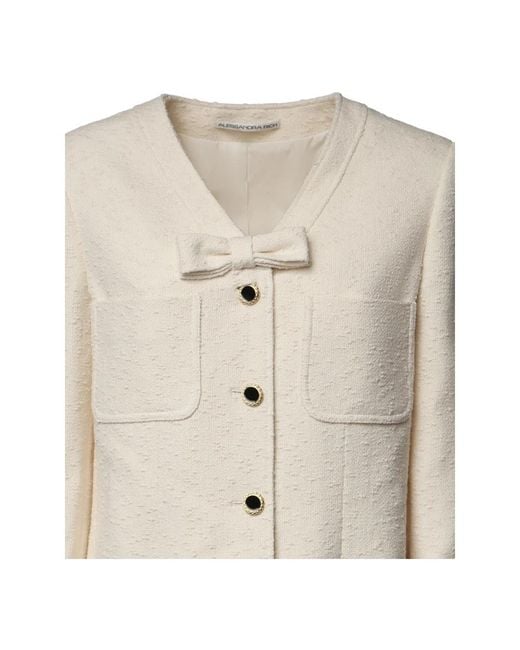 Alessandra Rich Natural Tweed Jackets