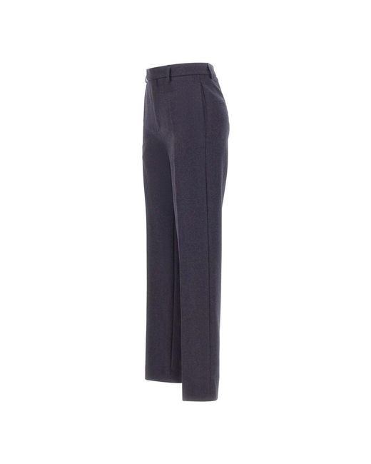 MM6 by Maison Margiela Blue Straight Trousers