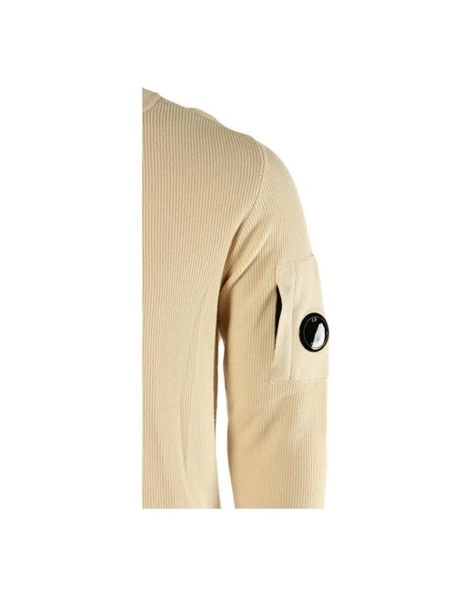 C P Company Natural Round-Neck Knitwear for men