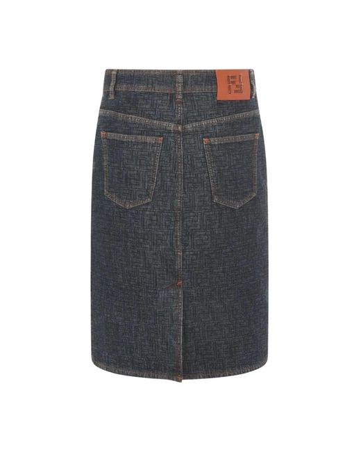 Fendi Gray Denim Skirts