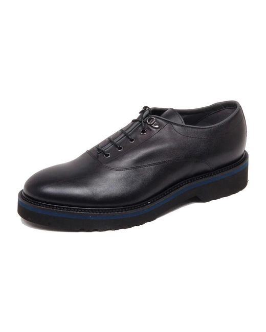 Alberto Guardiani Black Laced Shoes for men