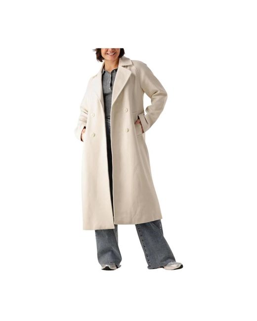 Y.A.S Single-Breasted Coats in het Natural