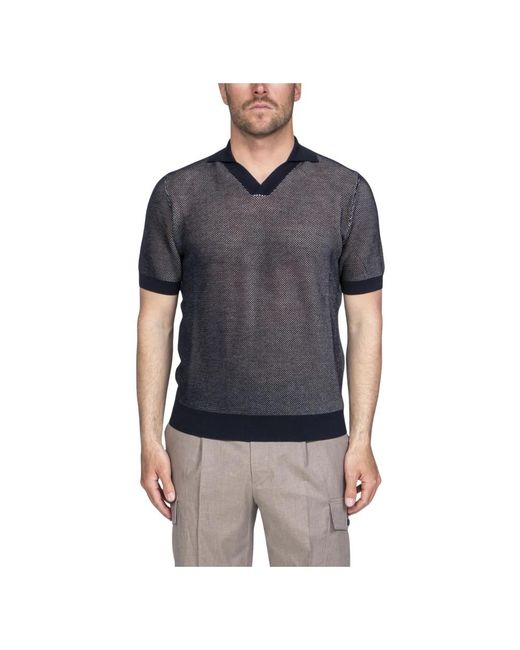 Peserico Blue Polo Shirts for men