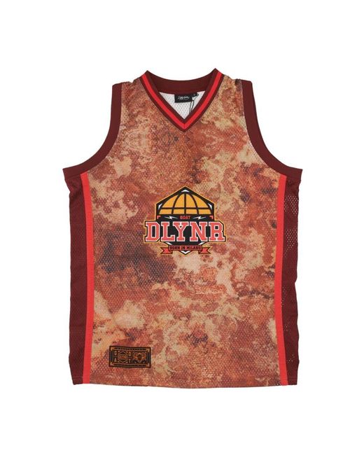 DOLLY NOIRE Basketball Mesh Tank Top in Red für Herren