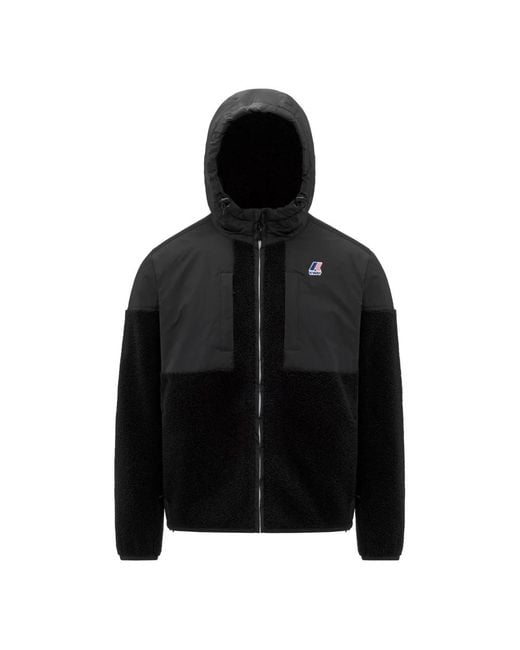 K-Way Jassen ,Zwart ,Teddy 4.0 Jas in het Black voor heren
