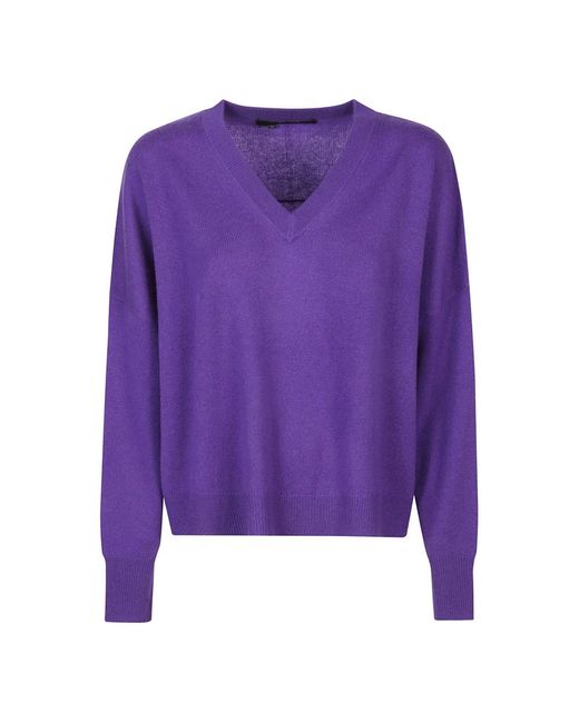 360cashmere Purple V-Neck Knitwear