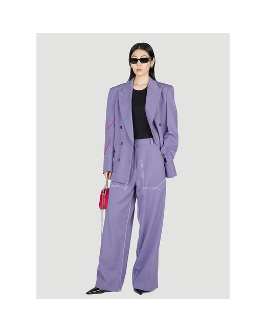 Stella McCartney Purple Wide Trousers