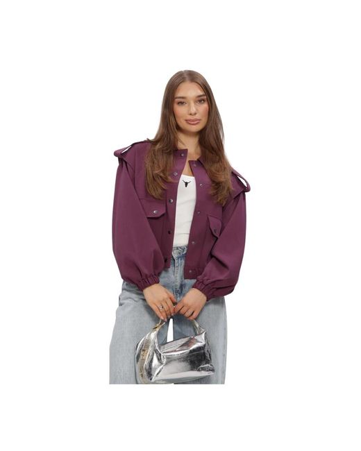 Alix The Label Jassen ,Paars ,Polyester Pockets Jacket in het Purple