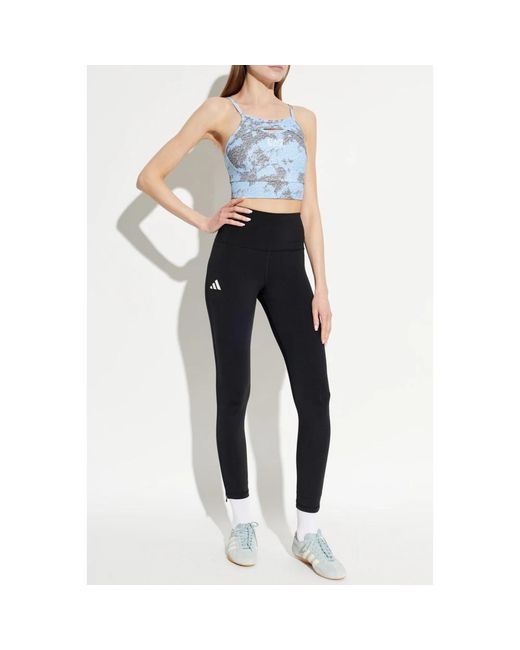 EA7 Fitness ,Blauw ,Leer Short Training Top Met Bandjes in het Blue