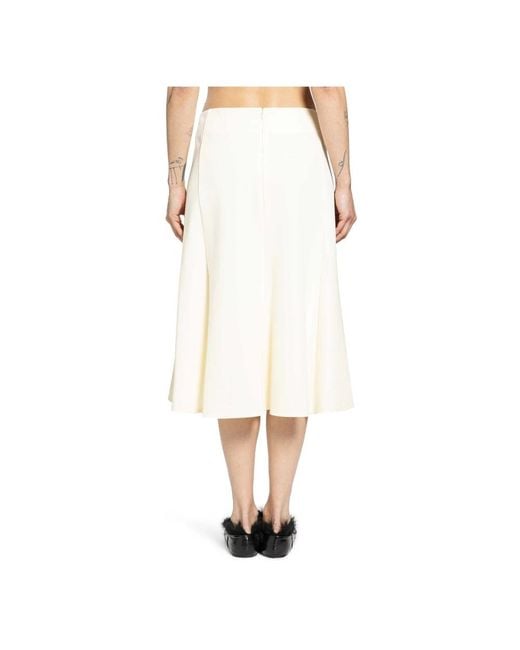 Jil Sander White Midi Skirts