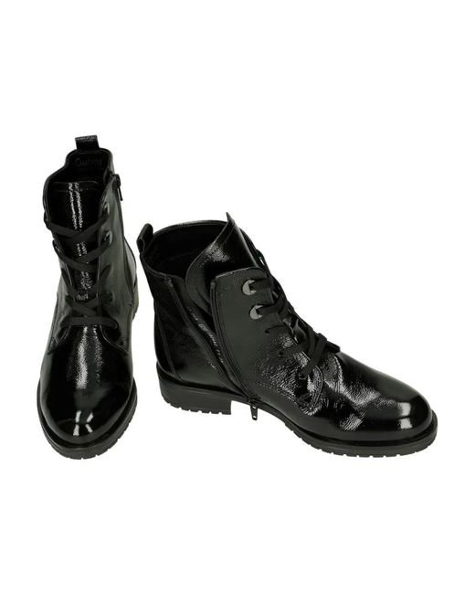 Gabor Black Knautschlack Schnürstiefel