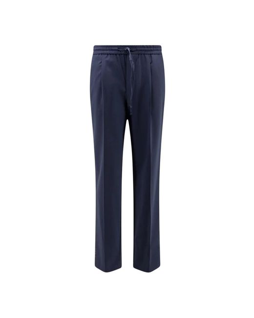 Amaranto Blue Slim-Fit Trousers for men