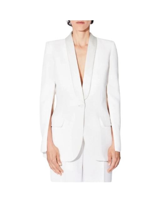 Barbara Bui Jassen ,Wit ,Satijn Witte Satijnen Luxe Mode Vest in het White