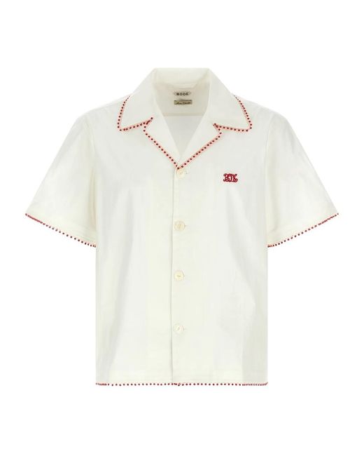 Bode White Short Sleeve Shirts for men