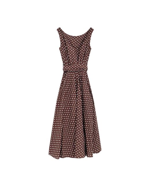 Lavi Brown Midi Dresses