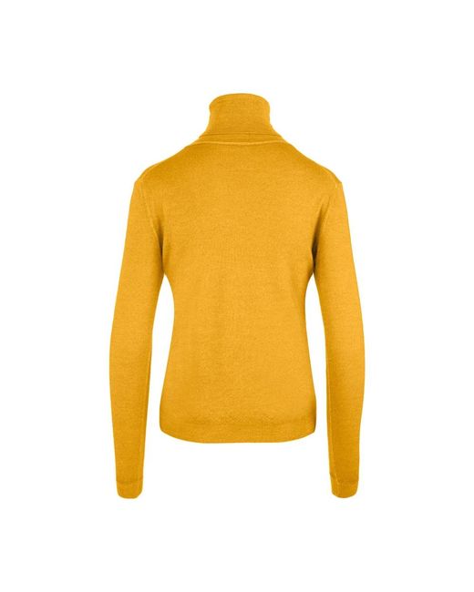 Aspesi Truien & Vesten ,Geel ,Wol Gebreide Coltrui in het Yellow