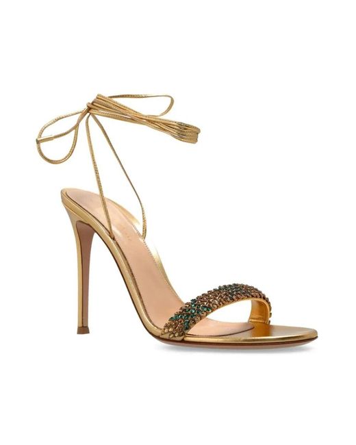 Gianvito Rossi Metallic High Heel Sandals