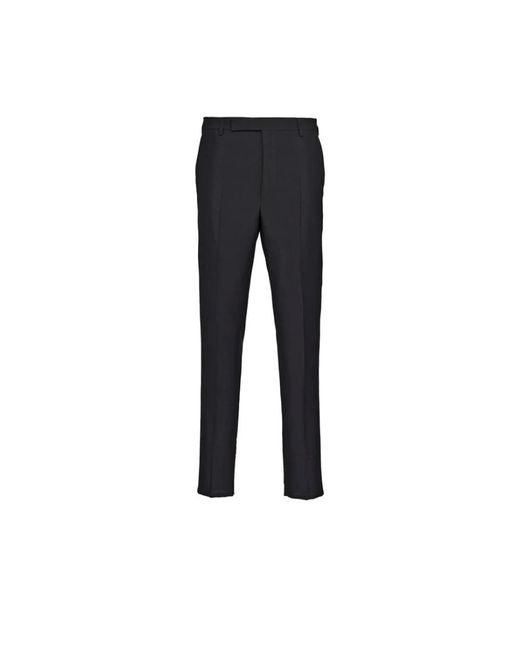 Prada Rechte Getailleerde Broek in het Black voor heren