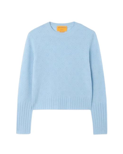 Guest In Residence Blue Round-Neck Knitwear