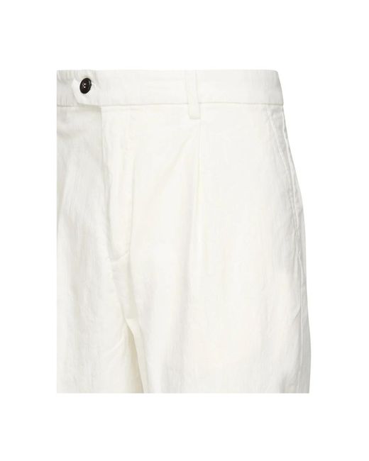Eleventy White Slim-Fit Trousers for men