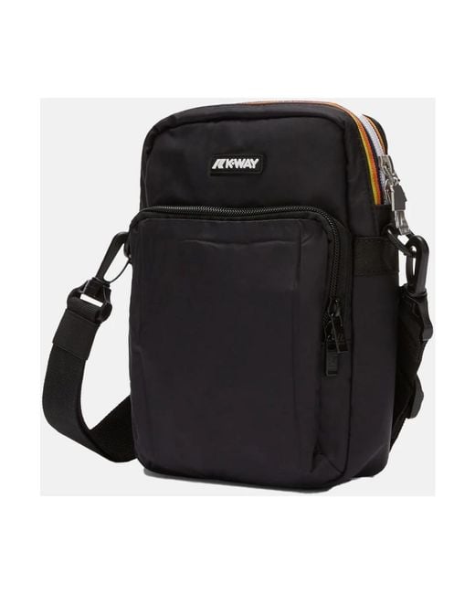 K-Way Black Messenger Bags for men